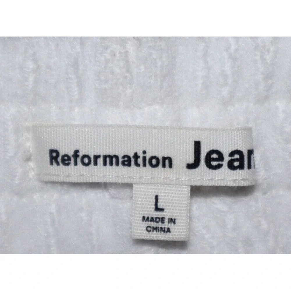 Reformation Shorts Women Large White Fiji French Terry 2.5" Relaxed‎ Athleisure - Picture 3 of 3